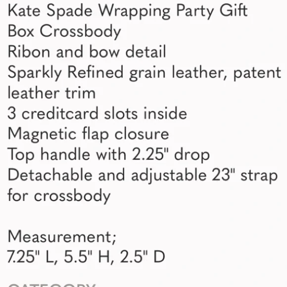 Kate Spade NWT wrapping party gift box crossbody bag NOVELTY - Picture 16 of 16